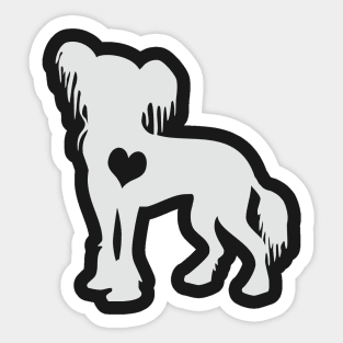 Adore Chinese Crested Dogs Sticker